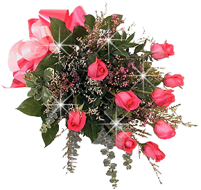 Kwiaty - Bukiet Róż Różowych.gif