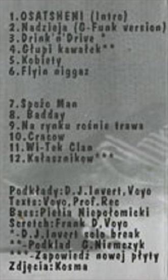 Osatsheni - Osatsheni 1996 - tracklist.jpg