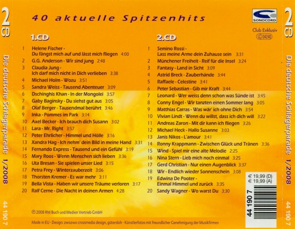 Die deutsche Schlagerparade Vol.1 2008 - CD-2 - Die deutsche Schlagerparade Vol.1 2008 - CD-2 - Back.jpg