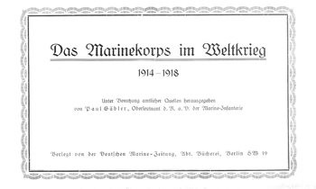 Wydawnictwa militarne - obcojęzyczne - Das Marinekorps im Weltkrieg 1914-1918.jpg