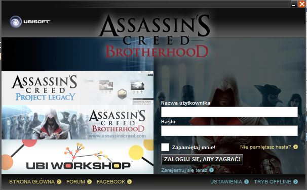 Assassins Creed Brotherhood - okno offline.JPG
